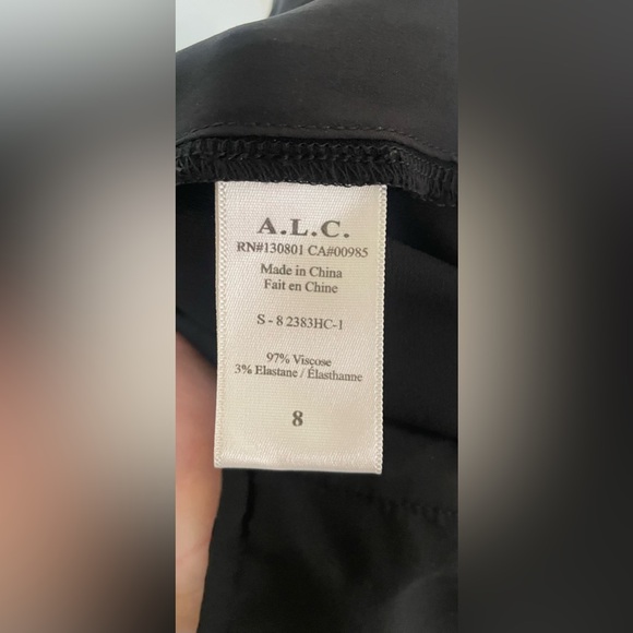 ALC Dress Pants Women’s Size 8 Black Pockets Lined Quiet Luxury Career Office - Picture 8 of 10
